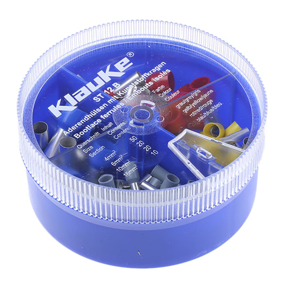 Klauke ST11B Bootlace Ferrule Crimp Terminal Kit 0.5mm² - 2.5mm² - The ...